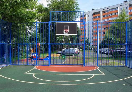 Забор Protect для баскетбольной площадки в Берёзовском